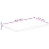 Design Tischplatte 50x20x3,8 cm Rechteckig Massivholz Produktbild-Vorschau 9