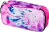 A pink and purple tie-dye patterned pencil case with a dreamcatcher design. Voir les images du produit