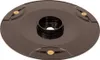 A black circular disc with gold fasteners and a central black cylindrical opening. Produktbild-Vorschau