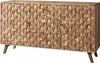FineBuy Sideboard Akazie Massivholz 140 cm 2 Türen & 3 Produktbild-Vorschau 6