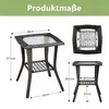 Beistelltisch, PE-Rattan, Gehärtetes Glas, Gemusterte Produktbild-Vorschau 7