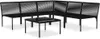 vidaXL 6-tlg. Garten-Lounge-Set mit Auflagen Schwarz PVC Produktbild-Vorschau 3