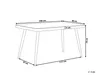 BELIANI Gartentisch Grau Aluminium 140x80 cm für 4 Personen Produktbild-Vorschau 3