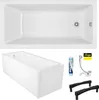 ECOLAM Badewanne Wave 160x80 cm + Schürze | Wanne Produktbild-Vorschau 2