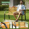 Ławka ogrodowa DALIA z lakierowanego drewna stalowe nogi Podgląd zdjęcia produktu 5