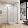 120x80x185cm Duschkabine Duschabtrennung Eckeinstieg Produktbild-Vorschau 1