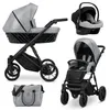 Kunert Ivento 3-in-1 Kombikinderwagen Eco Hellblau Metallic Produktbild-Vorschau 2