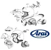 Chinstrap Cover Arai Sz Ram-X Open Face Helmet Voir les images du produit 2