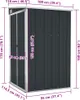 A diagram showing the dimensions of a shed. Produktbild-Vorschau