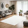Homestyle4u Kurzflor Teppich 160x230 cm waschbar  Weiß Produktbild-Vorschau 1