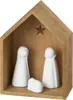Kółka Małe żłóbki z drewna i porcelany 5x12x9 cm Podgląd zdjęcia produktu 1