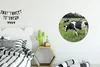 MuchoWow® Aluminium Wandkreis Kühe - Wald - Blumen Ø 60 cm Produktbild-Vorschau 3