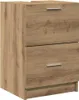 A standalone image of a wooden cabinet with two drawers. Produktbild-Vorschau