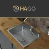 HAGO24 Einbauspüle 55x45cm Edelstahl Küchenspüle Spülbecken Produktbild-Vorschau 11
