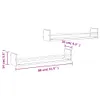 The Living Store Wandregale mit Stangen 2 Stk. Grau Sonoma Produktbild-Vorschau 9