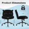 Product dimensions and load capacity of a black cat-themed office chair. Voir les images du produit