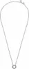A silver necklace with a circular pendant is displayed against a white background. Anteprima dell’immagine prodotto