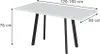 tavolo da pranzo allungabile Vicco Tisko Bianco/nero 160 x Anteprima dell’immagine prodotto 3