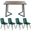 A dining table and four chairs are displayed against a white background. Produktbild-Vorschau