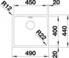 BLANCO ANDANO 450-IF, Schrankwaschbecken, Edelstahl, Produktbild-Vorschau 7
