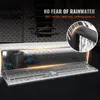 An open aluminum truck tool box with tools inside, with a close-up inset of the rubber seal. Anteprima dell’immagine prodotto