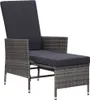 A single outdoor lounge chair with an ottoman, shown from a front-side angle against a white background. Náhľad obrázku produktu