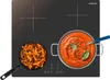 A black induction cooktop with two pots of food on it. Anteprima dell’immagine prodotto