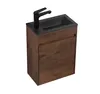 Badplaats Gäste-WC Waschtisch Set Sinta 40 x 22 cm Walnuss Produktbild-Vorschau 5