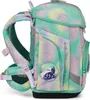 A side view of a children's backpack with a colorful, bubbly design and a unicorn emblem. Náhľad obrázku produktu