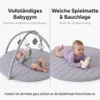 Laavir Baby-Spielmatte mit Spielbogen - Runde Babygym Grau Produktbild-Vorschau 5