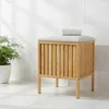 Relaxdays Wäschekorb zum Sitzen, Bambus, gepolsterter Produktbild-Vorschau 3