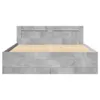 vidaXL Bettgestell mit Kopfteil Betongrau 140x200 cm Produktbild-Vorschau 5
