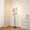 Lucande Stehleuchte Evory, 160 cm, 3-flg., schwarz/gold, G9 Produktbild-Vorschau 3