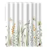 polyester duschvorhang mit blumen pflanzen aquarell design, Produktbild-Vorschau 9