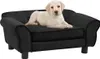 vidaXL Canapé pour chien noir 72x45x30 cm peluche Voir les images du produit 8