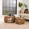 Couchtisch Tweak Curve 78+55 cm 2er Set rund Mangoholz Produktbild-Vorschau 2