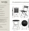 tectake® Bistrotisch Set Frieda, klappbar für 2 Personen Produktbild-Vorschau 5
