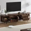 Merax Ovaler TV-Ständer  mit 4 Schubladen und 2 Rolltüren, Produktbild-Vorschau 3
