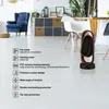 A modern living room or dining area with furniture and plants, featuring a product description list on the left and the product on the right. Anteprima dell’immagine prodotto