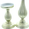 2x bougeoirs "Elégance" en bois argenté avec design antique Voir les images du produit 4