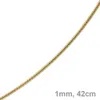 1mm Schlangenkette Kette Collier aus 750 Gold Gelbgold Produktbild-Vorschau 2