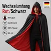 Premium Halloween Umhang XXL (180cm) wechsel Rot & Schwarz Produktbild-Vorschau 11
