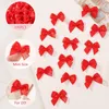 100 Mini-Schleifen aus rotem Band, 2,5 cm, selbstklebend, Produktbild-Vorschau 4