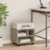 vidaXL Stojak na drukarkę z kółkami dąb sonoma 41x32x34,5 Podgląd zdjęcia produktu 3