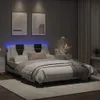 CLORIS Bettgestell mit LED Weiß und Schwarz 120x200 cm Produktbild-Vorschau 3