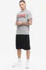 Herren T-Shirt normale Passform TWO TONE Marl Grey/Navy/Red Produktbild-Vorschau 3