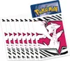 A stack of Pokémon card sleeves with a Pokémon card peeking out from the top. Anteprima dell’immagine prodotto