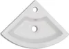 vidaXL Lavabo con troppopieno 45 x 32 x 12,5 cm Bianco Anteprima dell’immagine prodotto 4