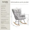 Fauteuil à bascule TORVE rembourré - Bouclé gris clair Voir les images du produit 6
