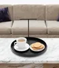 Einhand Serviertablett rund schwarz - 30 cm - Elegantes Produktbild-Vorschau 2